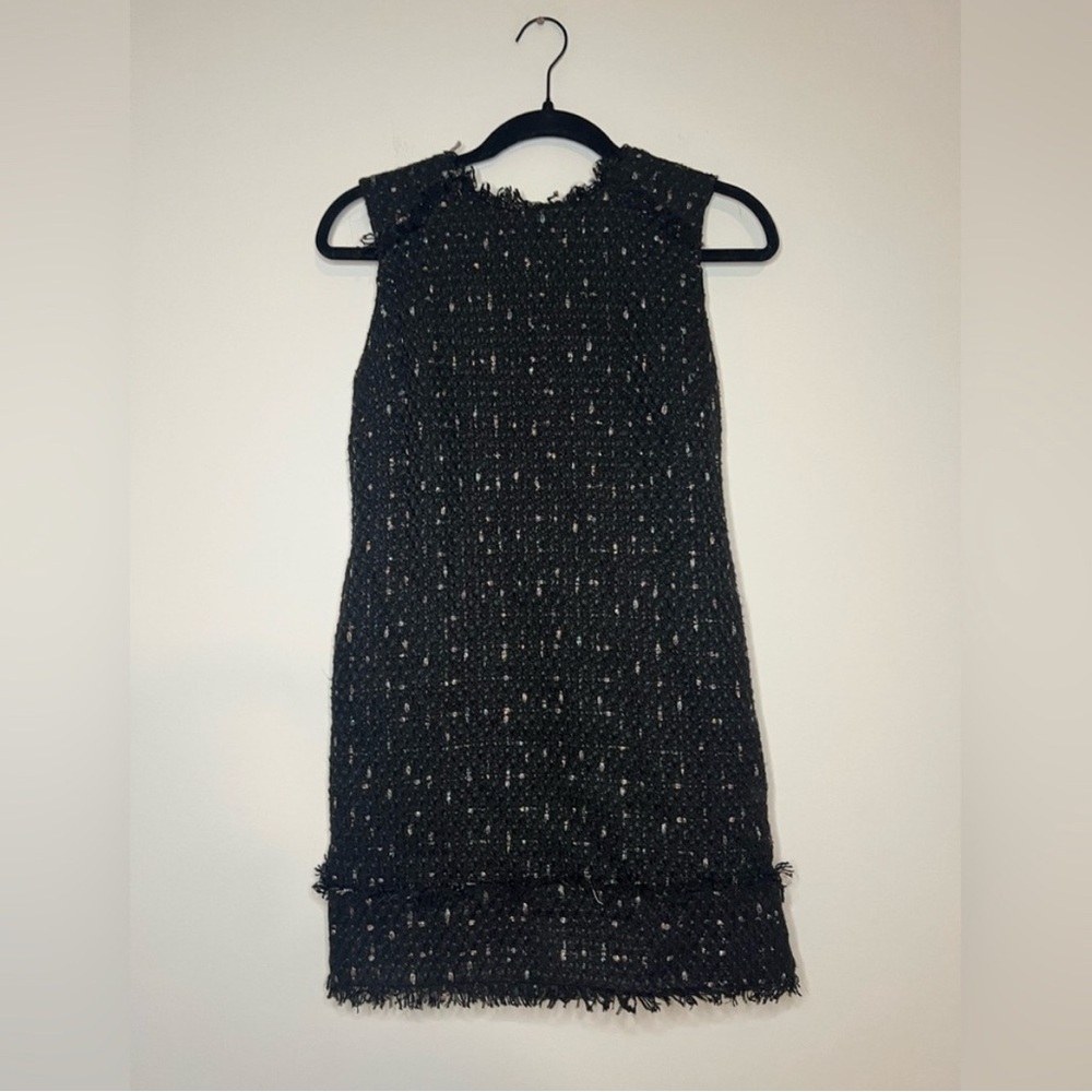 Walter Baker Bethani Tweed Mini Dress – Black Bouclé Shift – Size 2 NWT - Picture 3 of 12